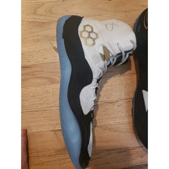 Rudis Jordan Burroughs Wrestling Shoes Mens Size 10.5 Black White - Picture 8 of 13